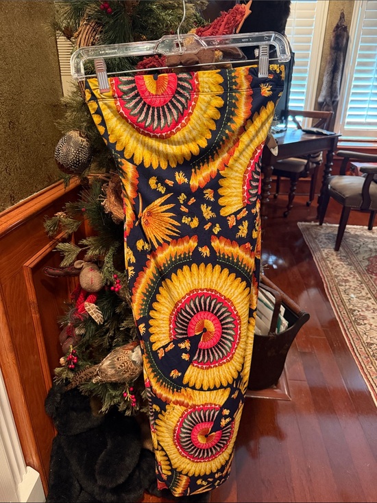 Fashion Nova Dresses & Skirts - Fashion Nova Navy Midi Skirt or dress with Yellow & Pink Sunburst Print -size sm